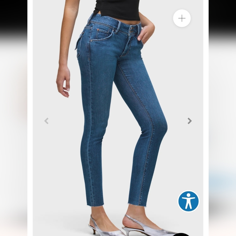 Hudson Collin Mid-Rise Skinny Ankle Classic Blue Women's Denim Jeans Y2K Retro - Picture 3 of 16